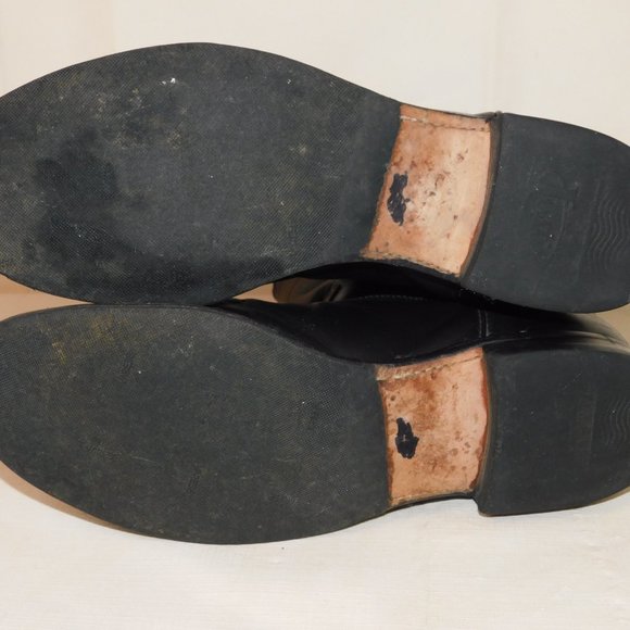 Justin Black Leather Cowboy Western Boots Size 9D - Picture 9 of 10